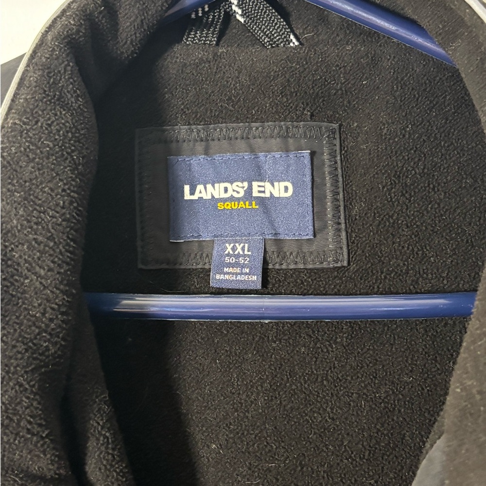 Lands' End Men's Black Windbreaker Jacket - Picture 2 of 3